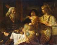 Rembrandt Harmensz. van Rijn Victors Jan Abraham and the Three Angels - Hermitage